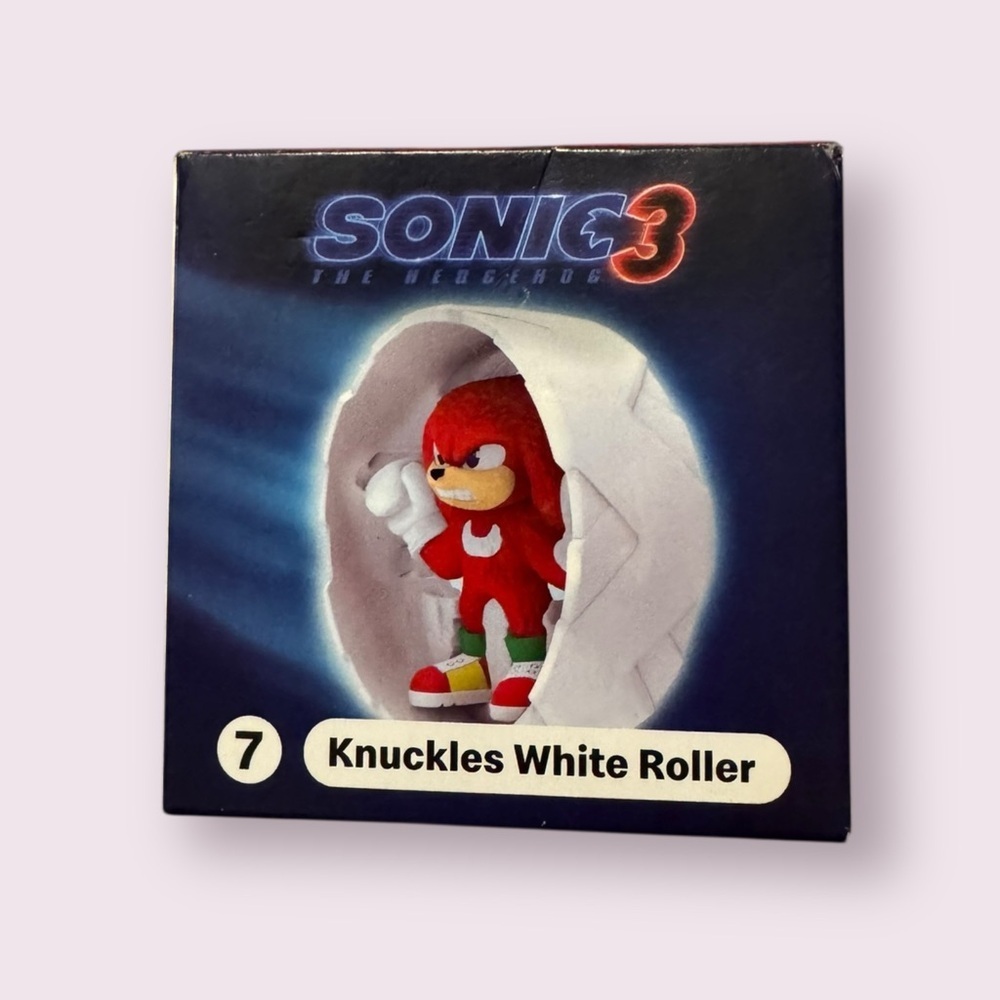 McDonald's Sonic 3 Knuckles White Roller #7 Happy Meal Toy NWT Collectible